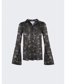 Natasha Zinko | Women | Polka Dot Flowers Shirt | Black