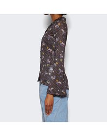 Natasha Zinko | Women | Polka Dot Flowers Shirt | Black