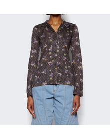 Natasha Zinko | Women | Polka Dot Flowers Shirt | Black