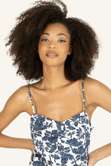 Nehru Dress | Blue Floral Print