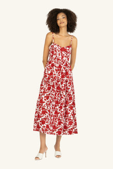 Nehru Dress | Red Floral Print