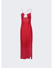 Nensi Dojaka | Women | Asymmetric Bra Maxi Dress | Fuchsia