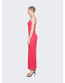 Nensi Dojaka | Women | Asymmetric Bra Maxi Dress | Fuchsia