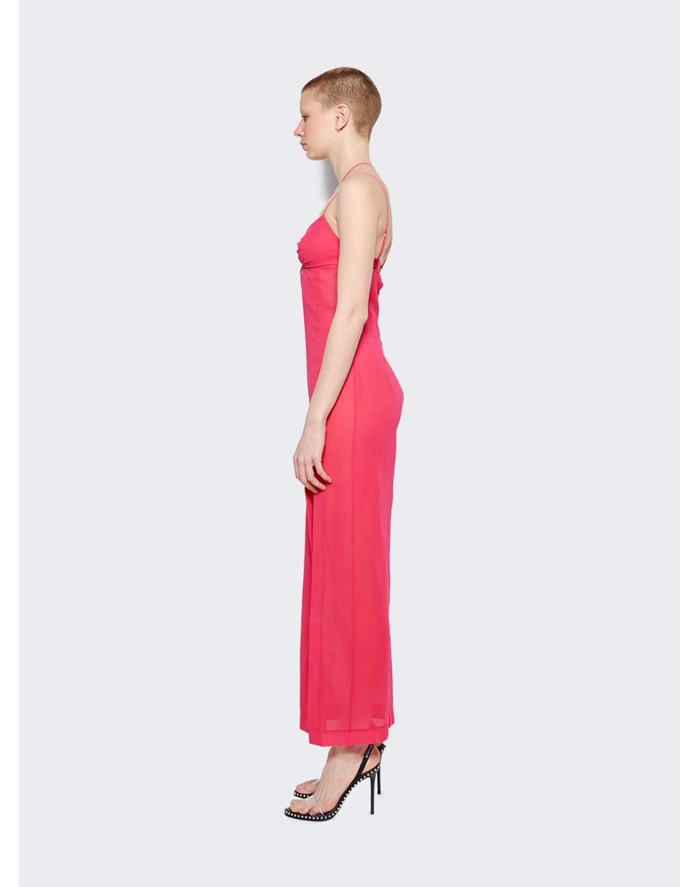 Nensi Dojaka | Women | Asymmetric Bra Maxi Dress | Fuchsia