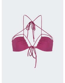 Nensi Dojaka | Women | Gathered Bikini Top | Peonia Pink