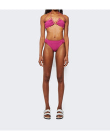 Nensi Dojaka | Women | Gathered Bikini Top | Peonia Pink