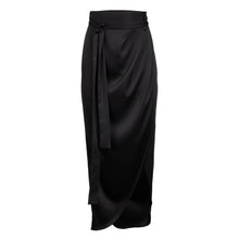 Noir Wrap Midi Skirt | Noir