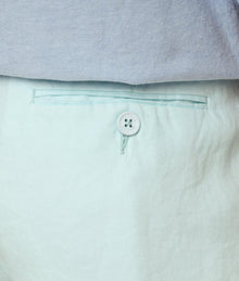 Norwich Linen Tailored Fit Washed Linen Shorts | Clear Sky