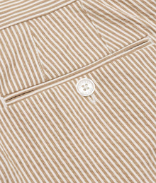 Norwich Seersucker Seersucker Stripe Tailored Fit Shorts Woven | Chai/White Stripe