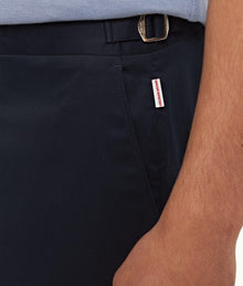 Norwich Silk Tailored Fit Cotton-Silk Shorts | Night Iris