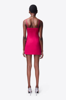 Crystal Heart Mini Dress | Raspberry