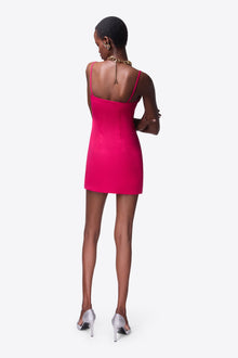 Crystal Heart Mini Dress | Raspberry