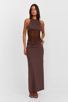 Nysa Maxi Dress | Brown