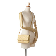 Chanel | Pre-Owned Small Quilted Caviar Chain Melody Flap | Yellow