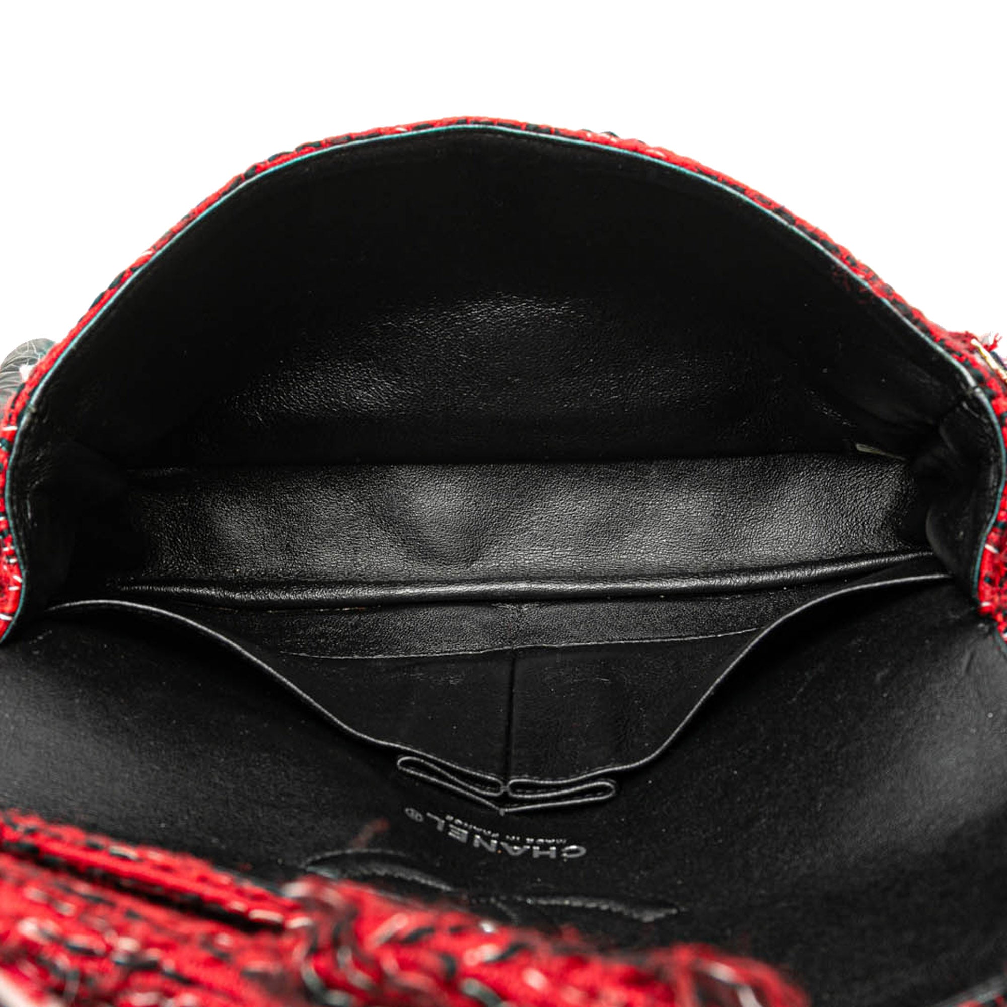 Chanel | Pre-Owned Medium Tweed Braided Charms Double Flap | Red