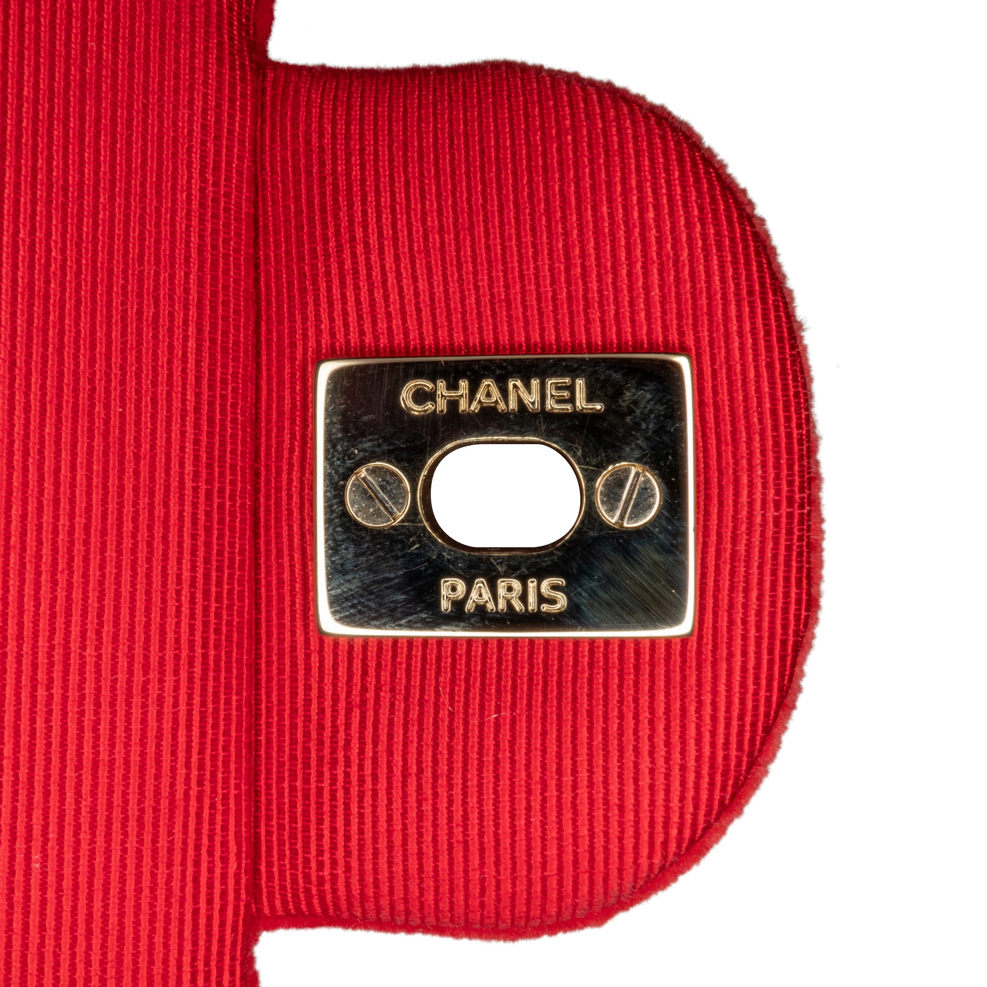Chanel | Pre-Owned Medium Classic Velvet Double Flap | Red