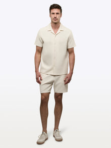 Mens | Elevate Pique Classic-Fit Button Up | Oat