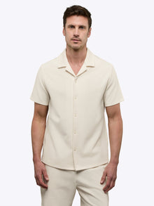 Mens | Elevate Pique Classic-Fit Button Up | Oat