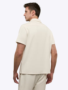Mens | Elevate Pique Classic-Fit Button Up | Oat