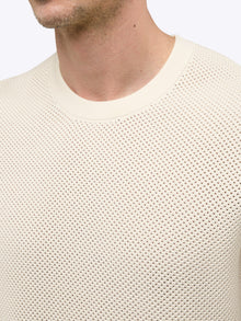 Mens | Portofino Classic-Fit Crochet Tee | Oat