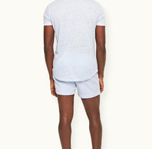 OB-T Linen Crew Neck Linen T-Shirt | Soft Blue