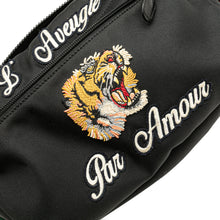 Gucci | Pre-Owned Techno Canvas Web L Aveugle Par Amour Embroidered Belt Bag | Black