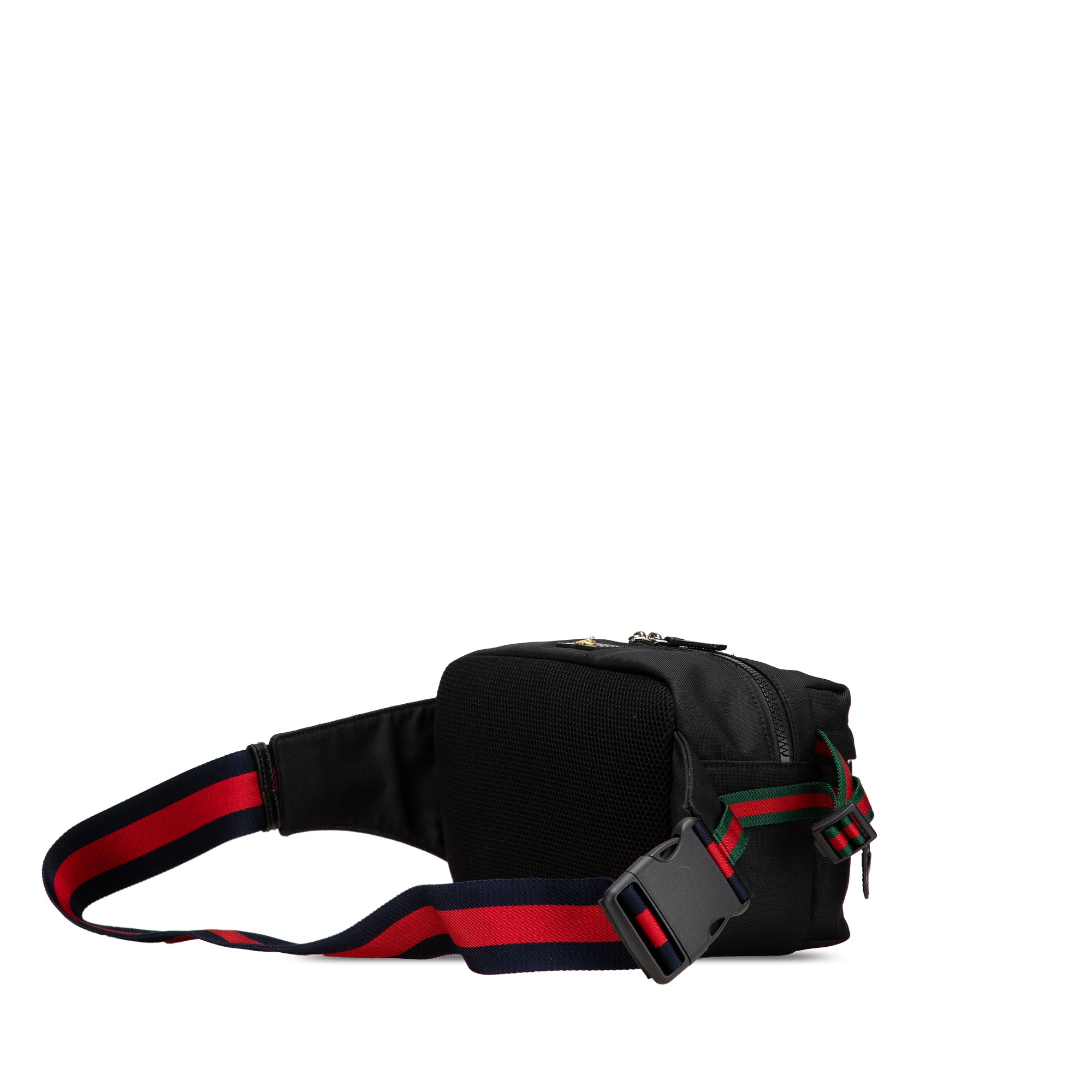 Gucci | Pre-Owned Techno Canvas Web L Aveugle Par Amour Embroidered Belt Bag | Black