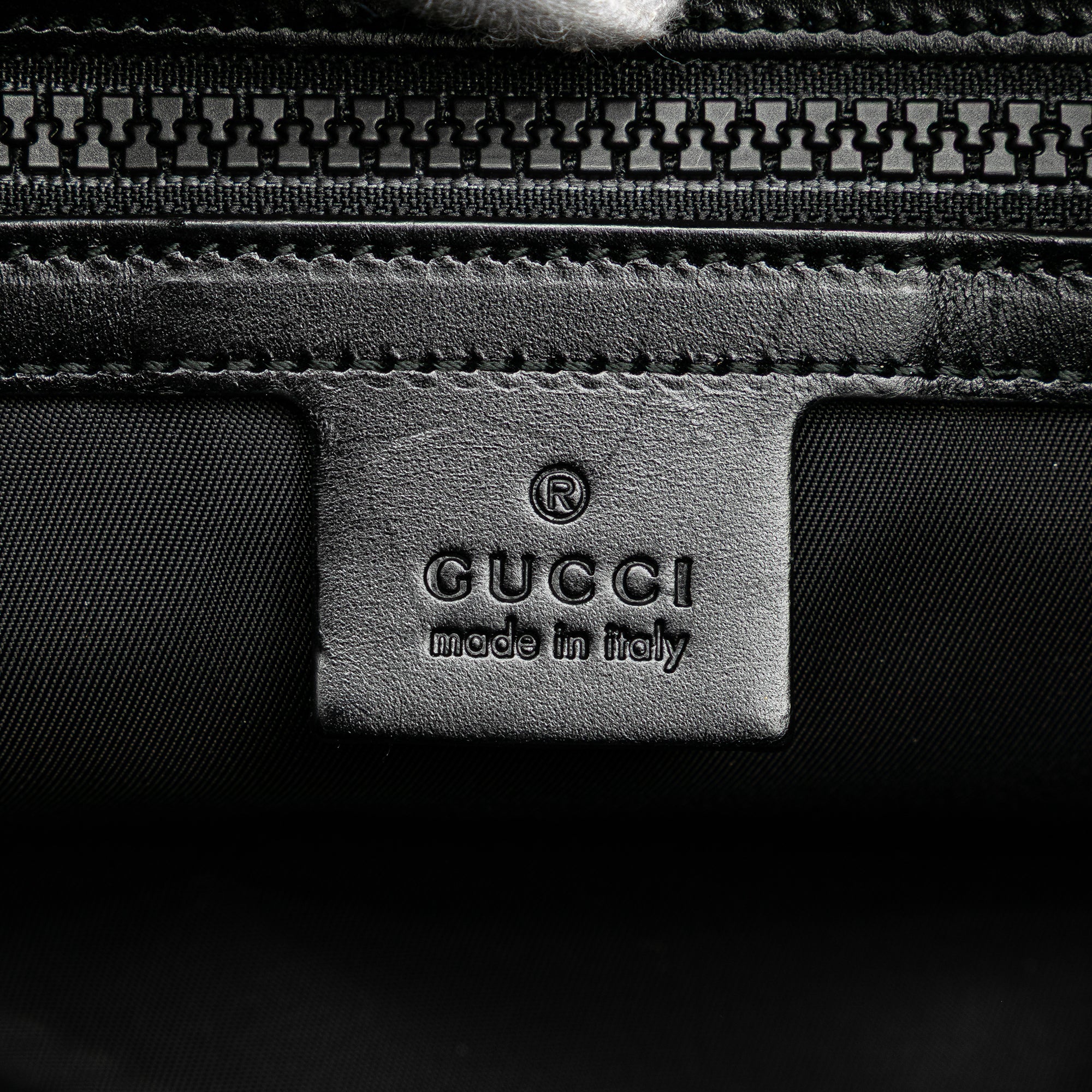 Gucci | Pre-Owned Techno Canvas Web L Aveugle Par Amour Embroidered Belt Bag | Black