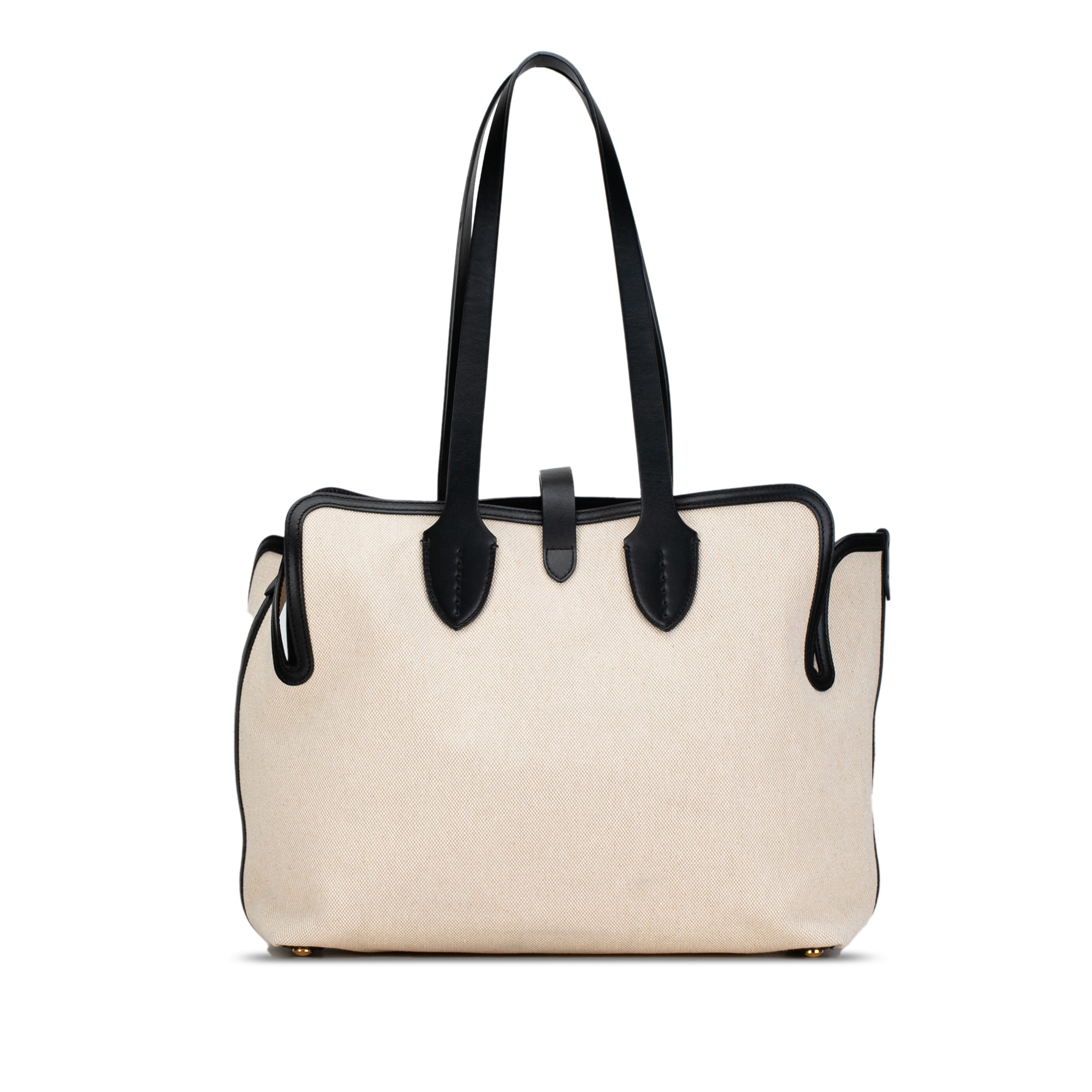 Burberry | Pre-Owned Canvas Logo Soft Belt Tote | Brown/Light Beige