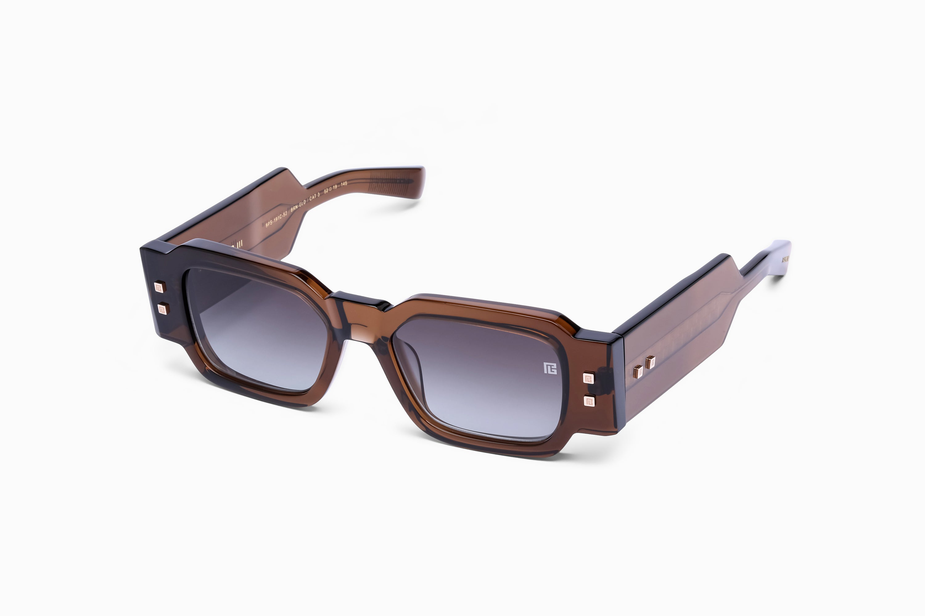 Unisex | Olivier - III Sunglass | Crystal Brown - Gold | Dark Grey Gradient