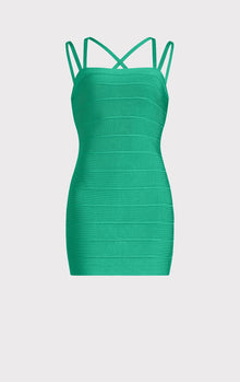 Strappy Mini Dress | Green Opal