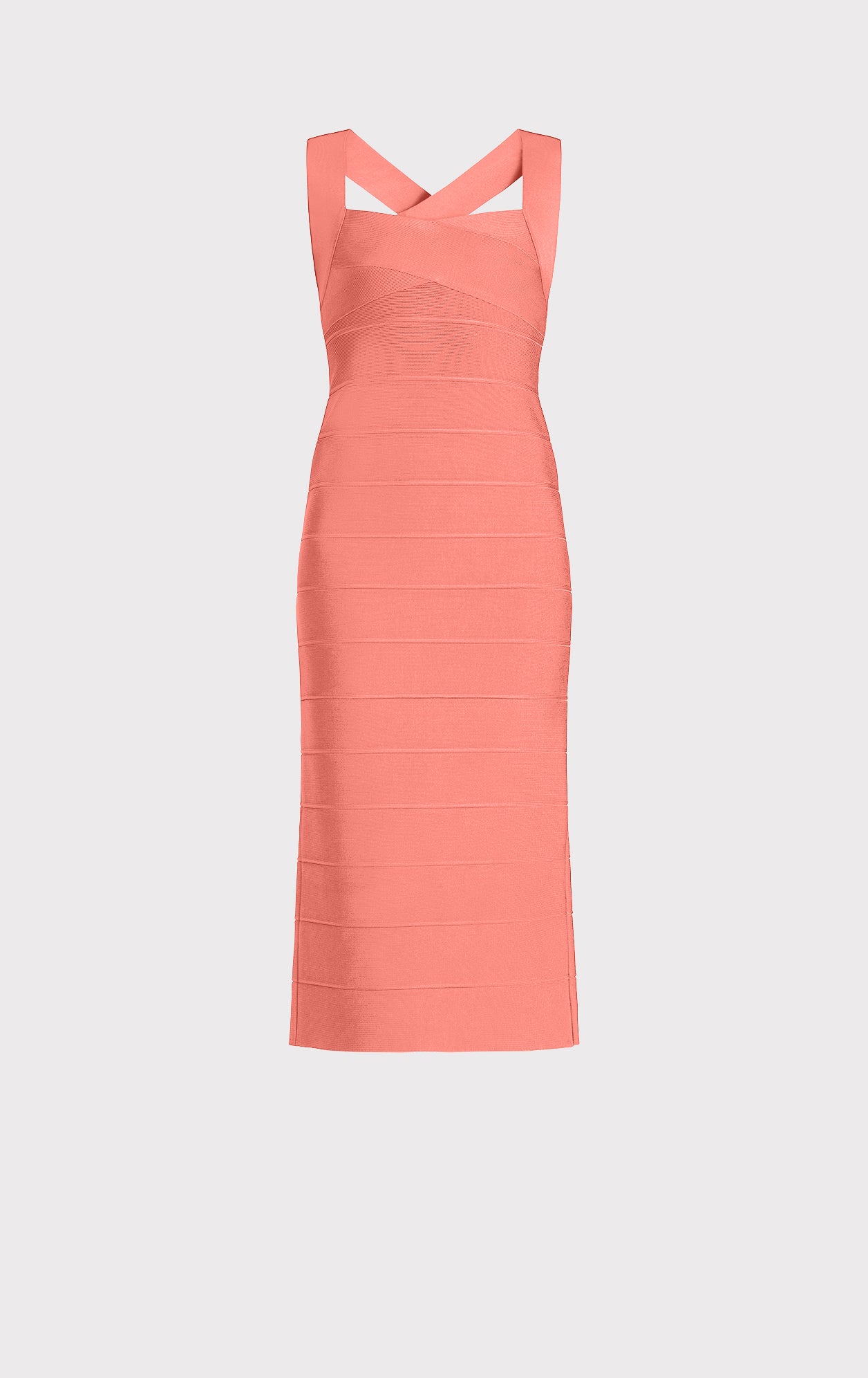 Halter X Back Midi Dress | Deep Sea Coral