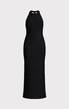 Halter Crystal Gown | Black