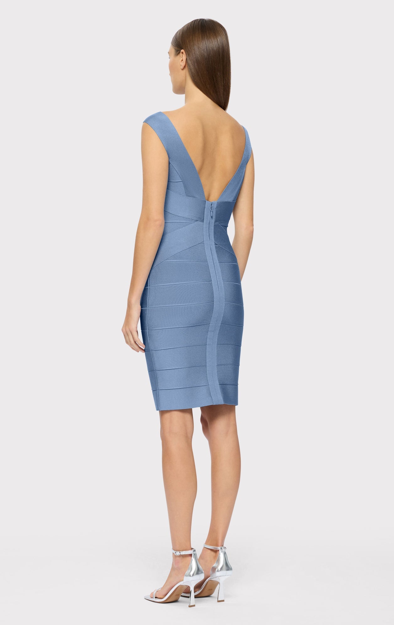 Bateau Criss Cross Waist Bandage Dress | True Blue