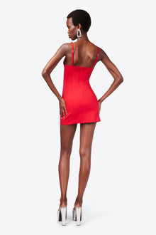 Crystal Link Mini Dress | Carmine