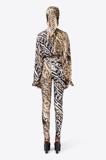 Chain Printed Crystal Link Blouse | Multi