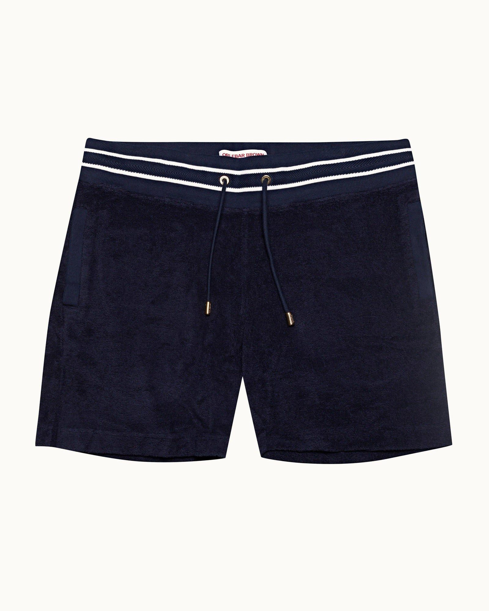 Afador Towelling Navy Classic Fit Double-Faced Towelling Sweat Shorts | Navy