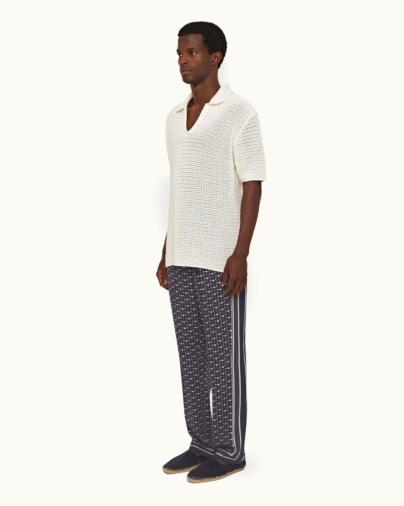 Dark Sapphire/Sea Mist Bandana Relaxed Fit Cotton Poplin Lounge Pants | Dark Sapphire/Sea Mist