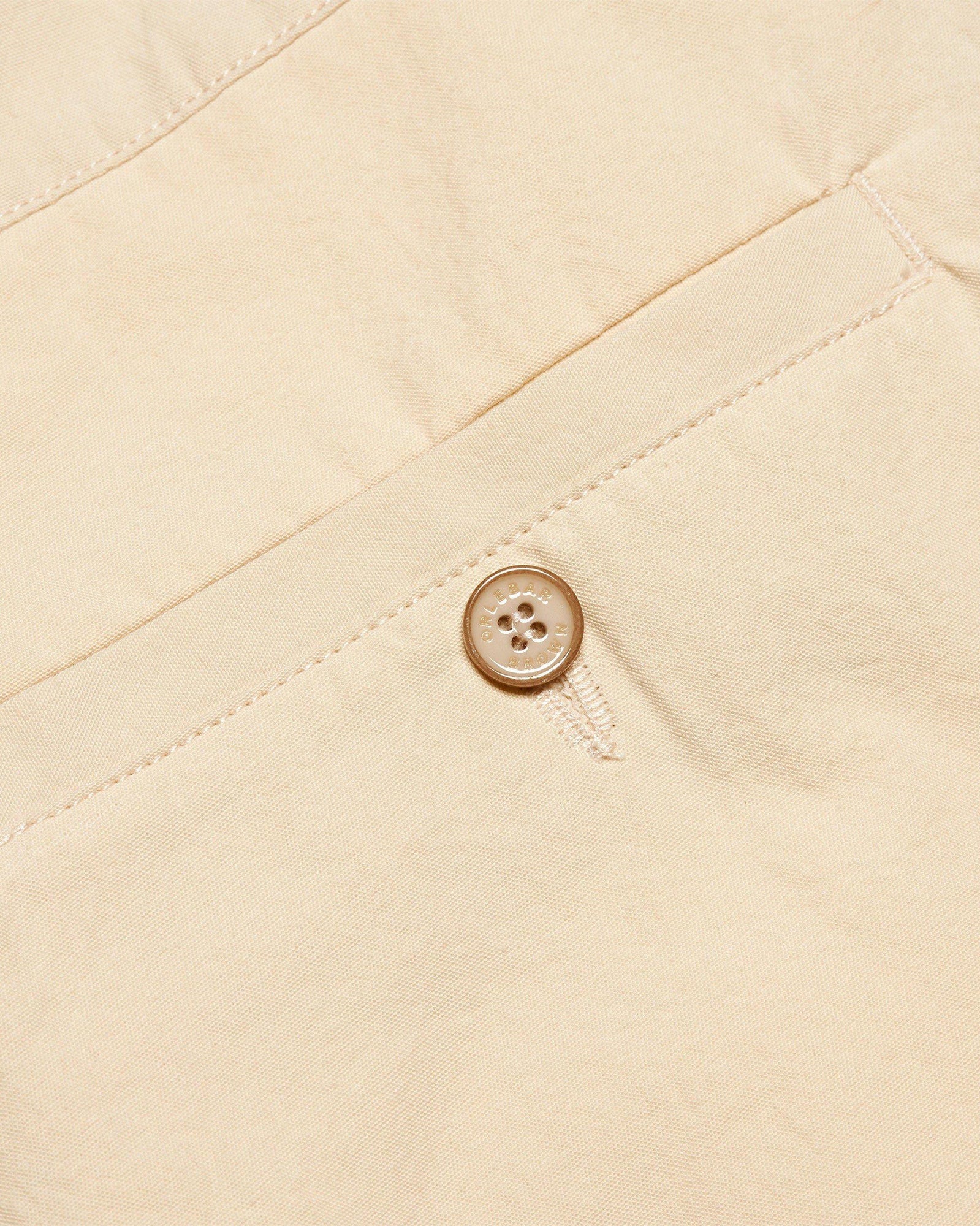 Pebble Easy Fit Single Pleat Laundered Cotton Trousers | Pebble