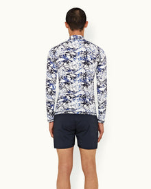 Cloud/Mazanine Ice Print Half-Zip Rash Guard | Cloud/Mazanine