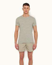 Cliff Grey Mid-Length Cotton Twill Shorts | Cliff Grey