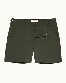 Forest Night Mid-Length Cotton Twill Shorts | Forest Night