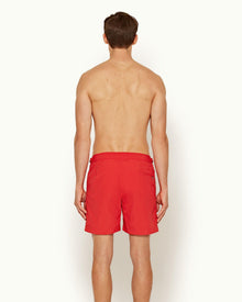 Bulldog Rescue Red Mid-Length Swim Shorts | Rescue Red