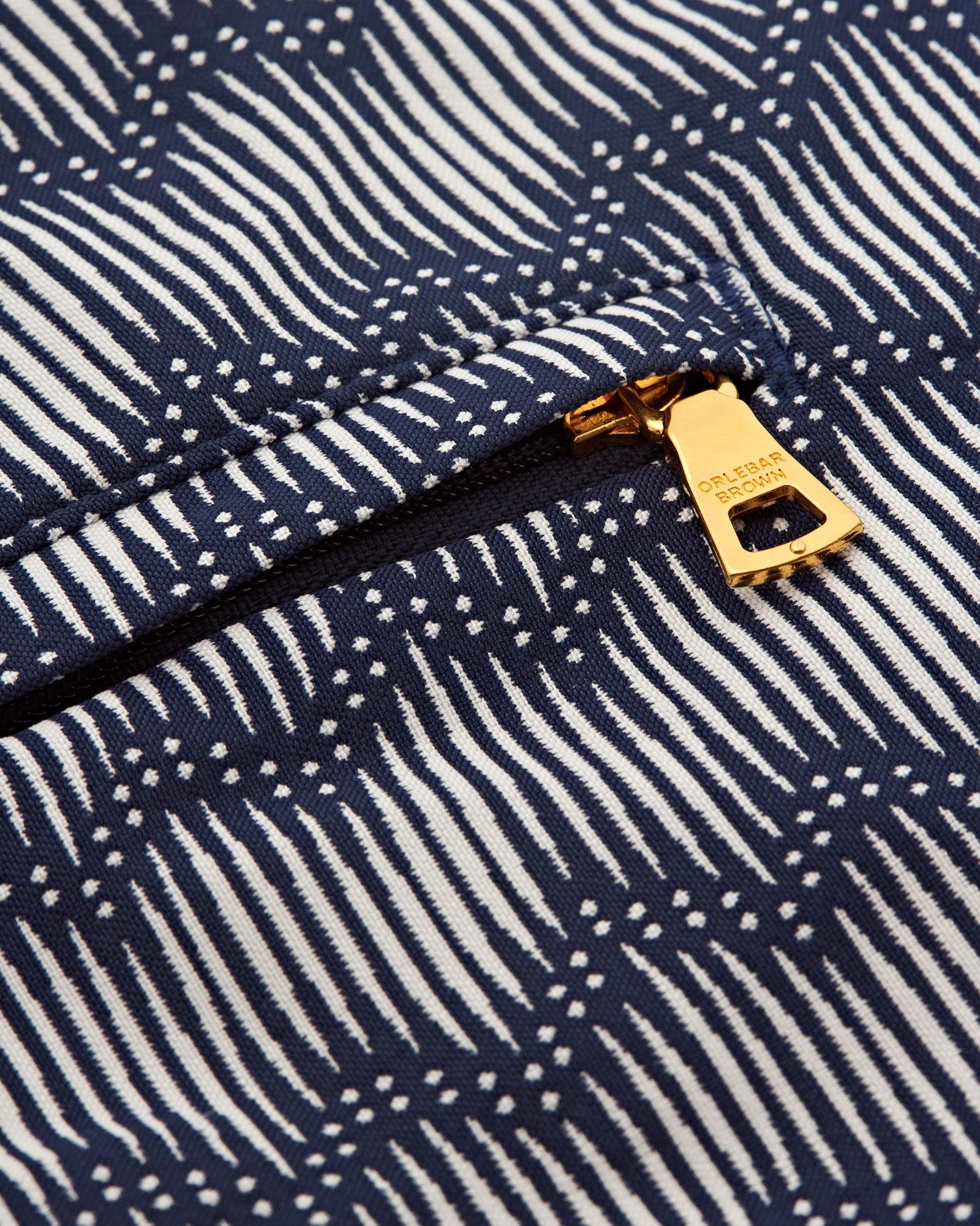 Night Iris/White Jacquard Chevron Mid-Length Swim Shorts | Night Iris/White