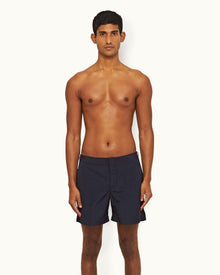 Night Iris Ripstop Mid-Length Swim Shorts | Night Iris