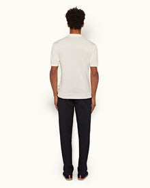Cornell Night Iris Tapered Leg Seersucker Trousers | Night Iris