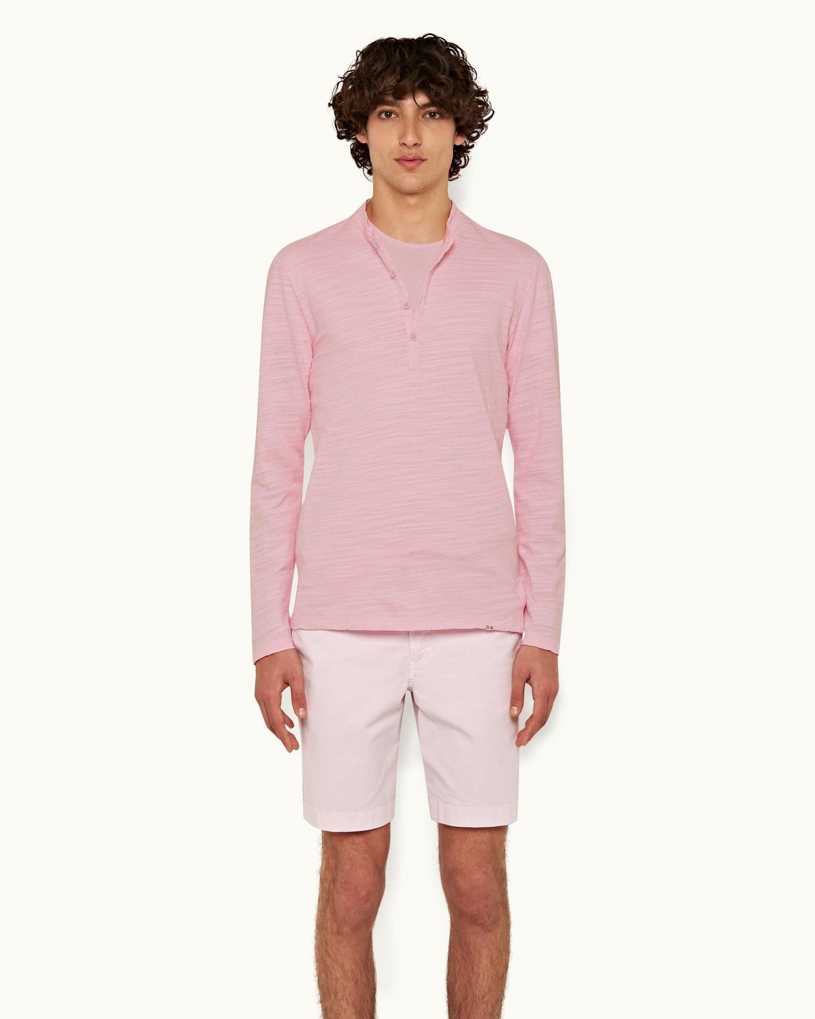 Conch Pink Longest-Length Cotton Twill Shorts | Conch Pink