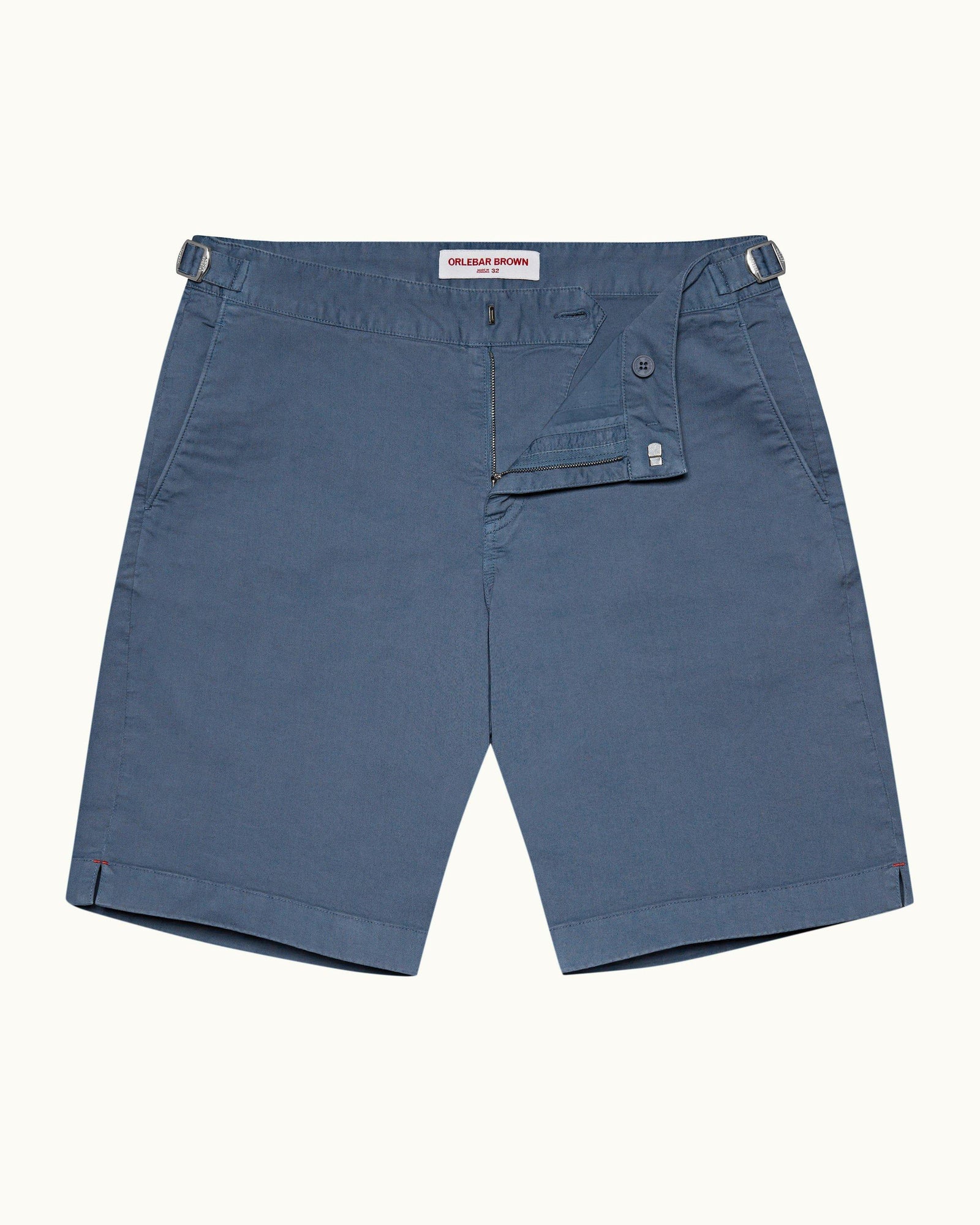 Dane Cotton Twill Blue Smoke Longest-Length Cotton Twill Shorts | Blue Smoke