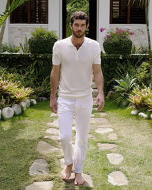 Men | Dr. No Knitted Polo Polo | Ivory