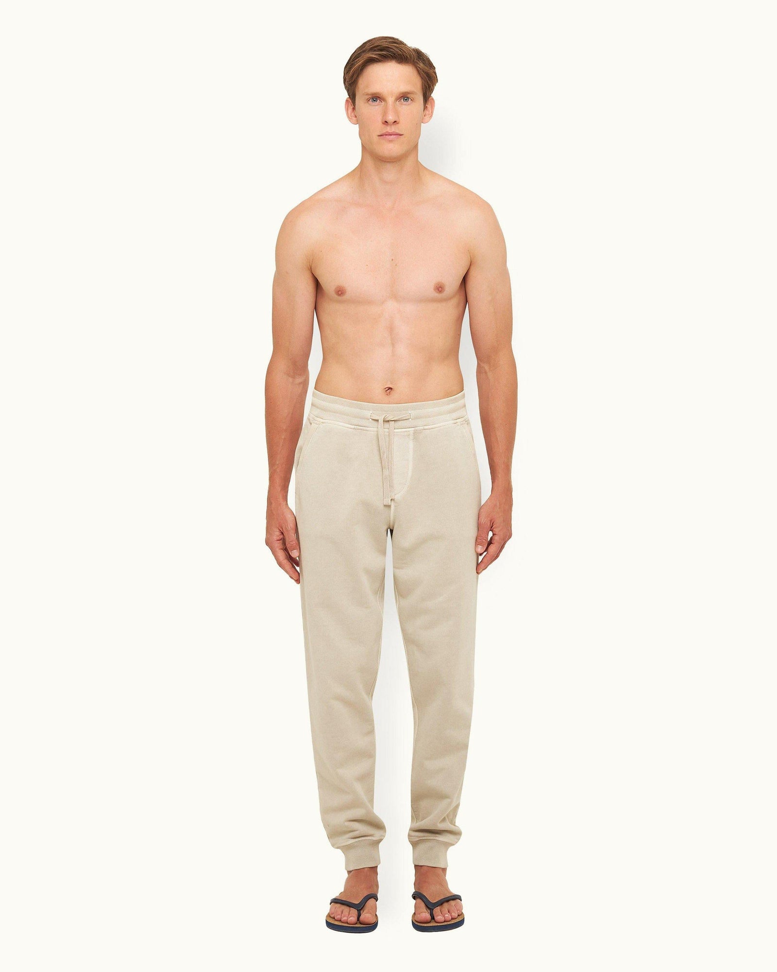 Parched Green Classic Fit Garment-Dye Cotton Sweatpants | Parched Green